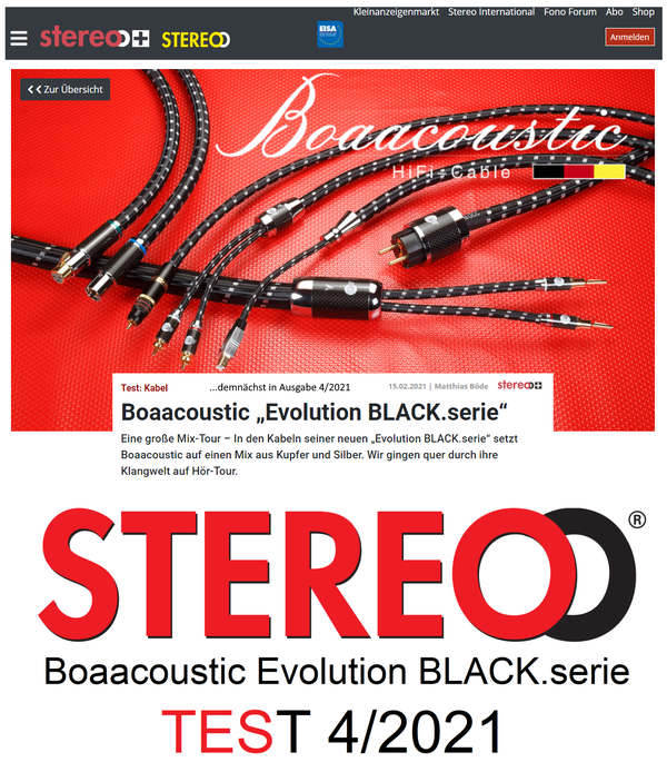 Cover STEREO Test 4/2021 Boaacoustic Evolution BLACK.serie