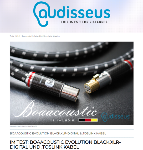 Audisseus Test Evolution BLACK.xlr-digital & toslink